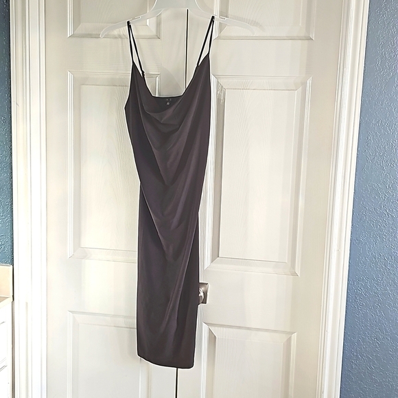 NWT IRIS Dress w Cowl Neck, adjustable straps. Black. LARGE - Picture 8 of 14
